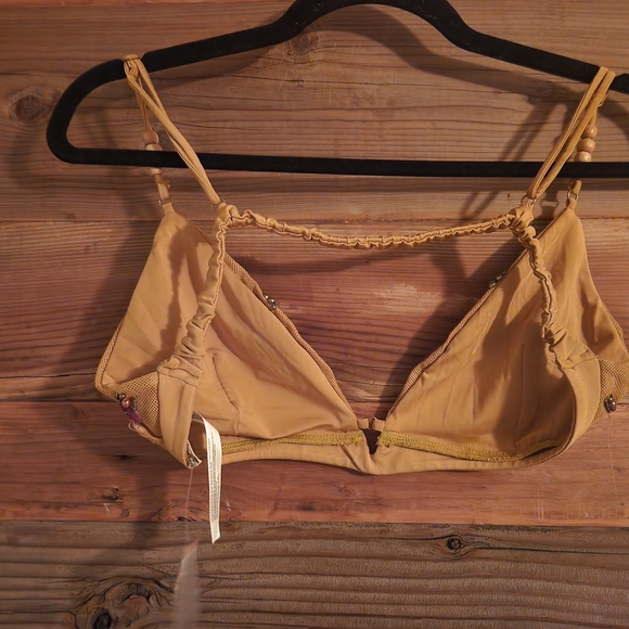 NWT SIZE LARGE Free People Calla Embellished MeshTriangle Bralette - Picture 4 of 6